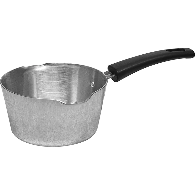 15cm / 6" Polished Aluminium Milk Pan with Double Pouring Lips - Image 1