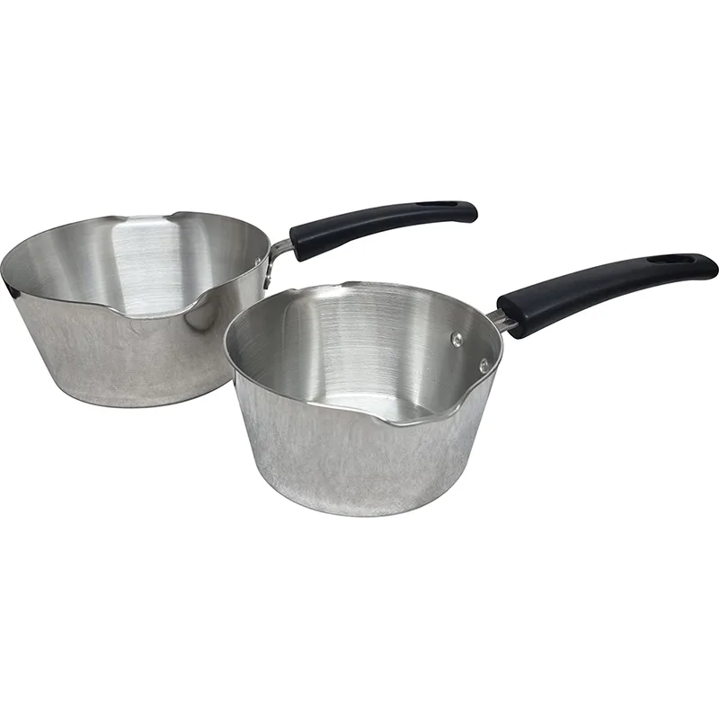 15cm / 6" Polished Aluminium Milk Pan with Double Pouring Lips thumbnail 2