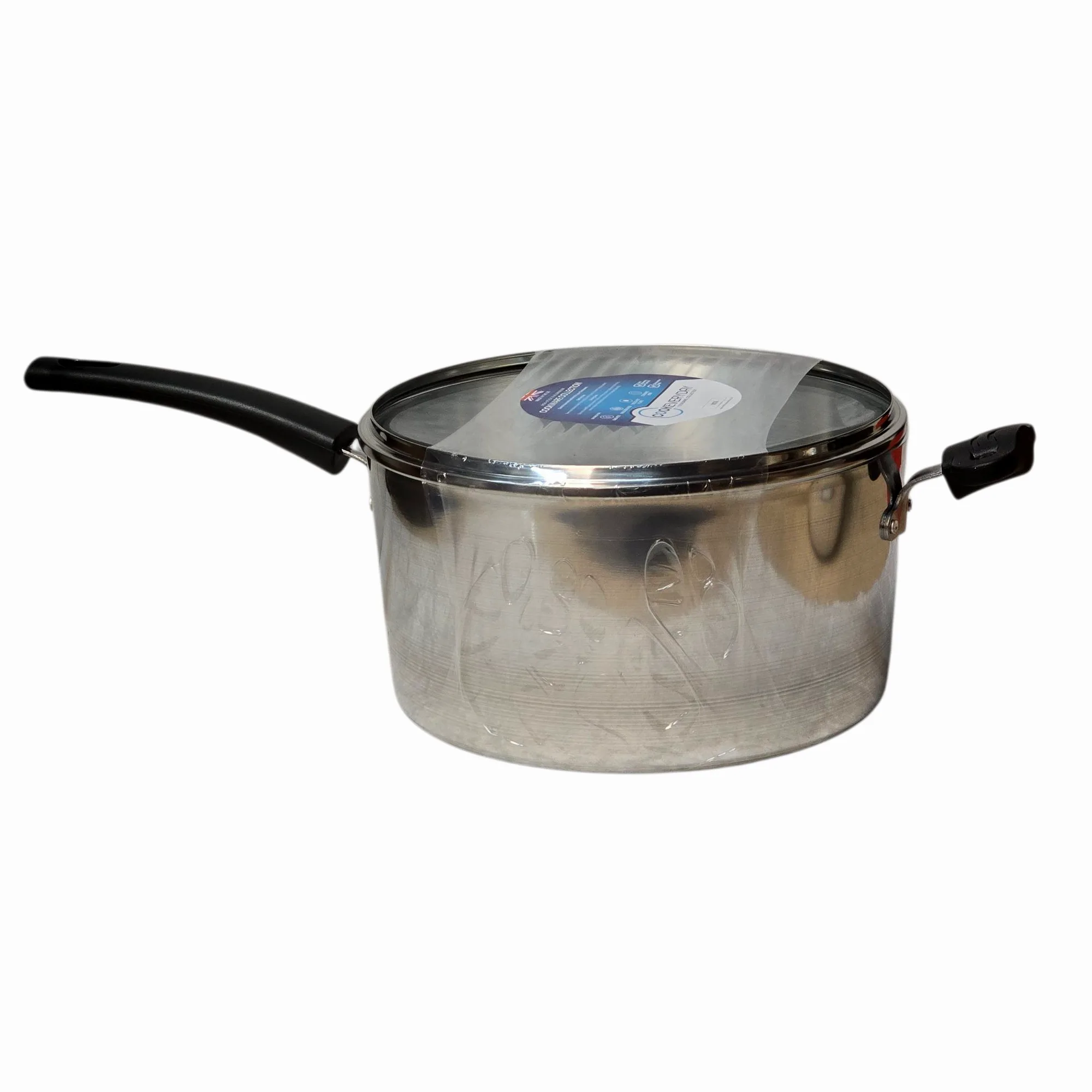 15cm / 6" Polished Aluminium Saucepan with Glass Lid thumbnail 4